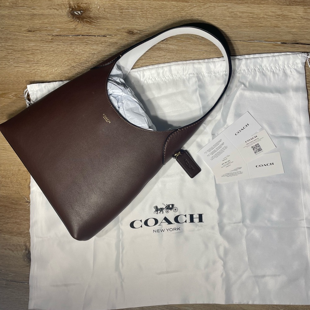 Coach Rich Brown Leather Tote